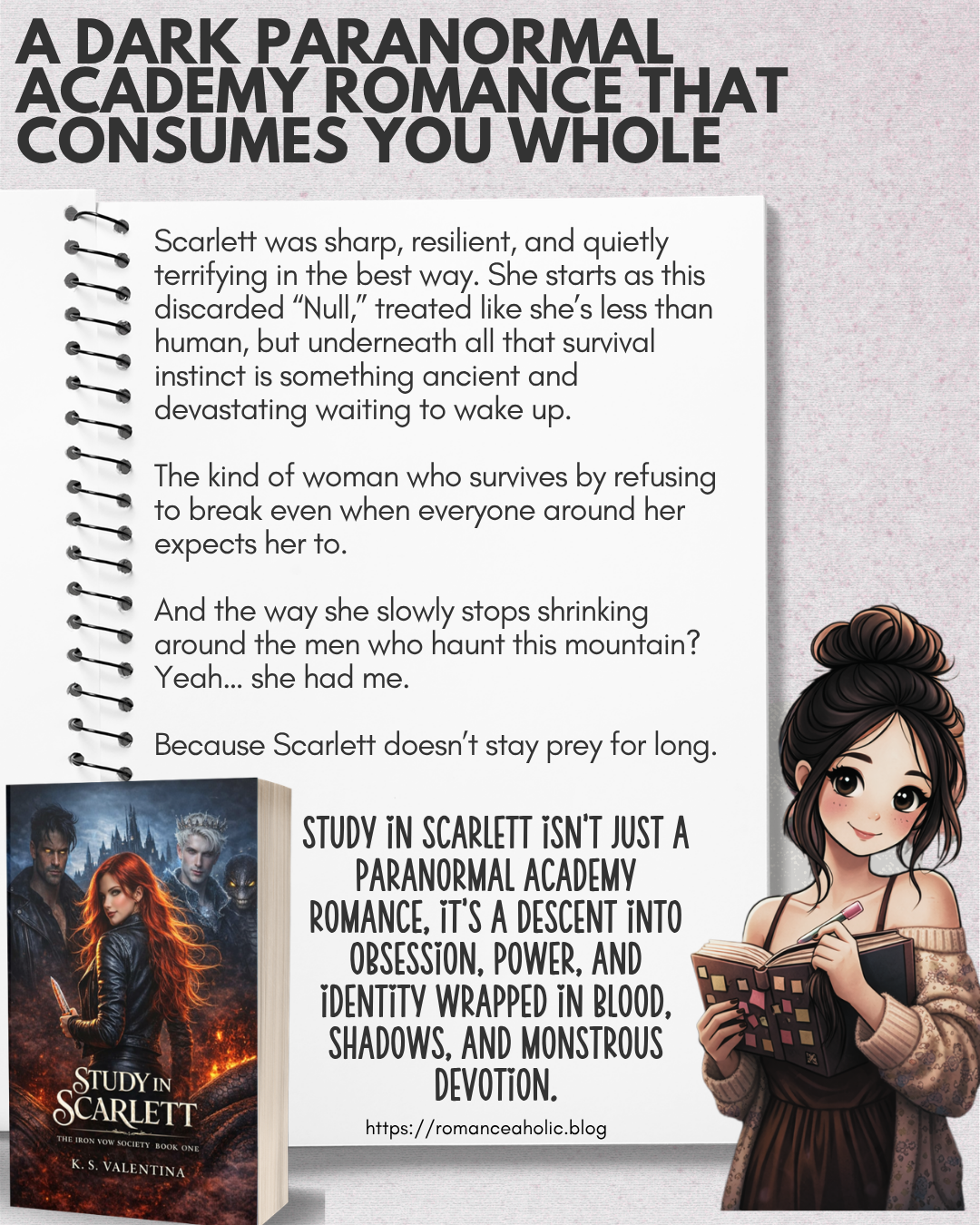 Study in Scarlett by K.S. Valentina Review: A Dark Paranormal Academy ...